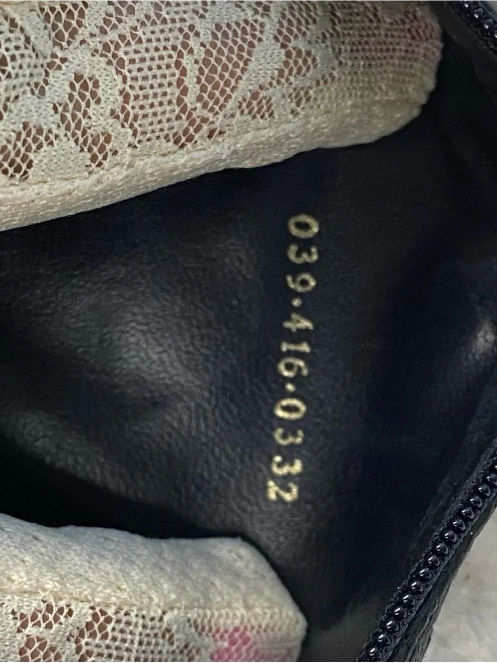 Vintage Gucci navy GG monogram canvas mini pouch